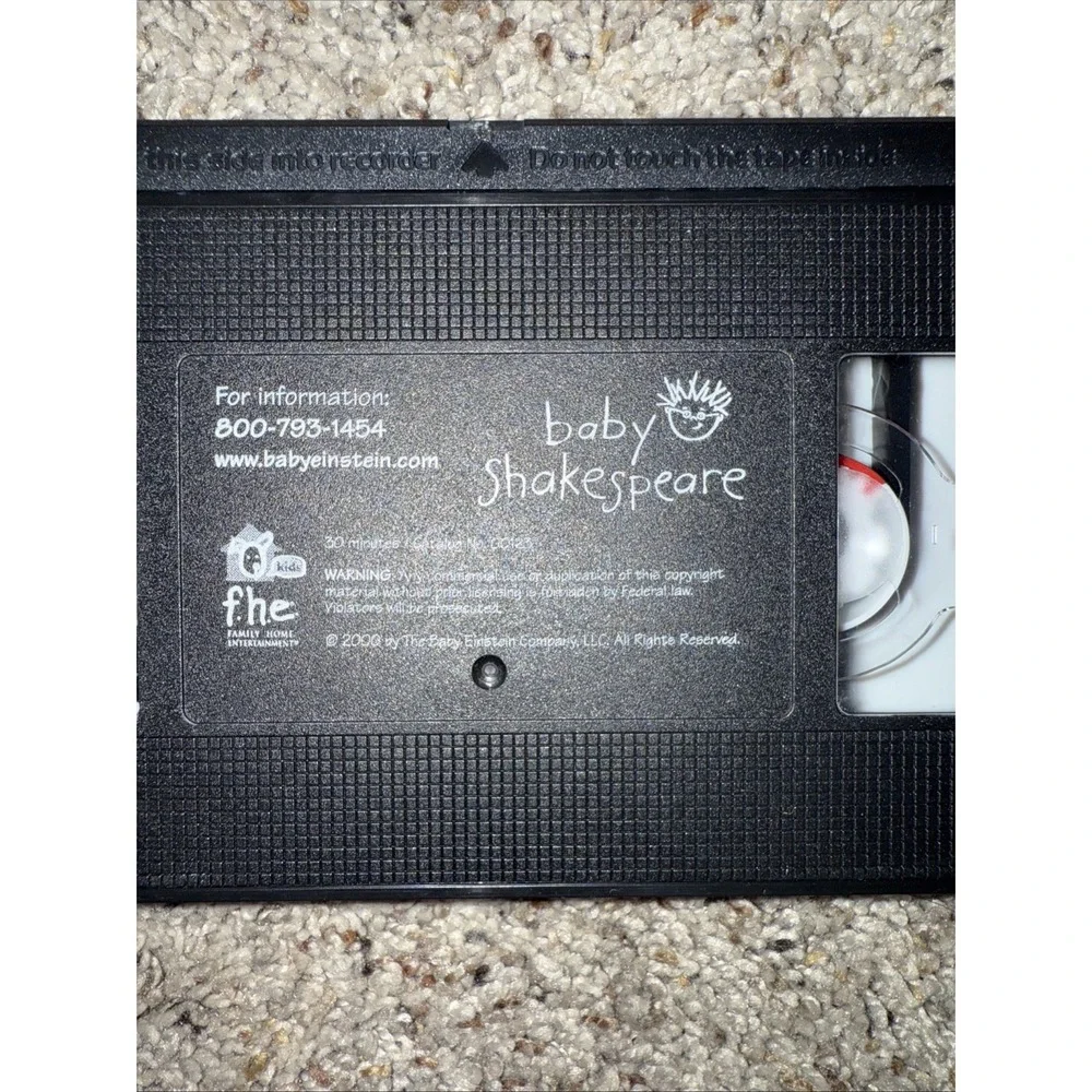 Baby‎ Shakespeare VHS Tape 2000 1-4 Years Exploring Vocabulary Through Art Rare